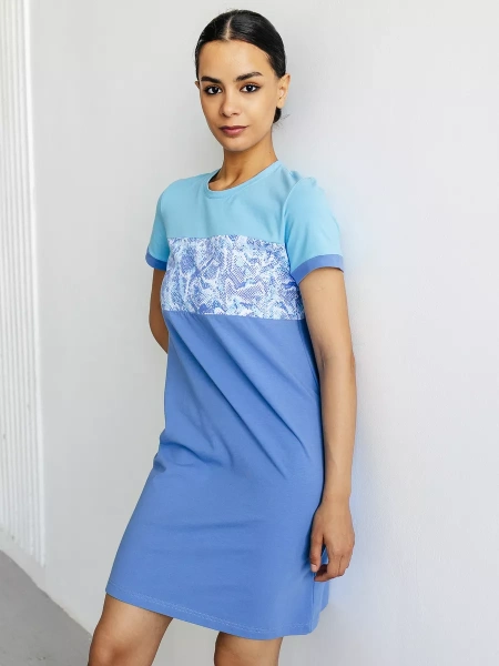 Платье домашнее женское больших размеров прямое повседневное