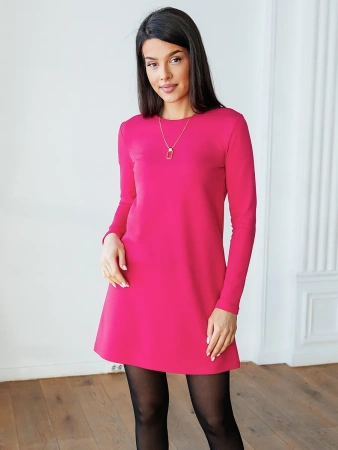 Платье розовое женское трикотажное повседневное ПЛМ607