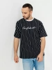 Футболка в полоску оверсайз с принтом надписью