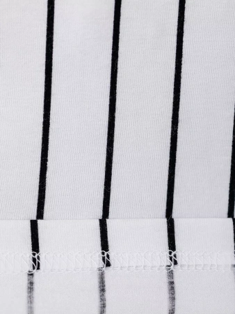 Футболка в полоску оверсайз с принтом надписью