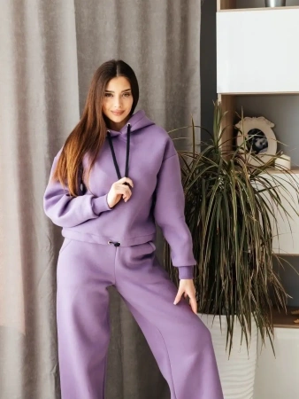 Спортивный костюм с начесом оверсайз кроя зимний