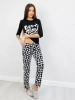 Пижама женская с брюками домашний костюм хлопок