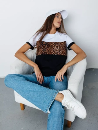 Футболка хлопок с принтом новогодняя больших размеров