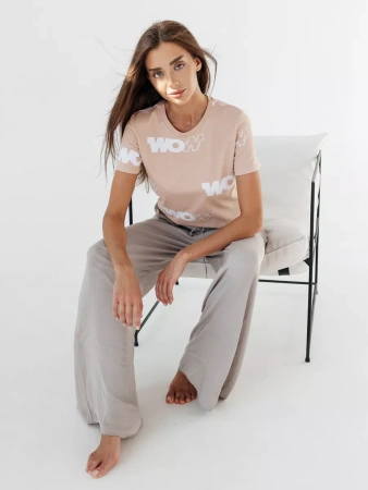 Футболка с принтом больших размеров новогодняя ФК561