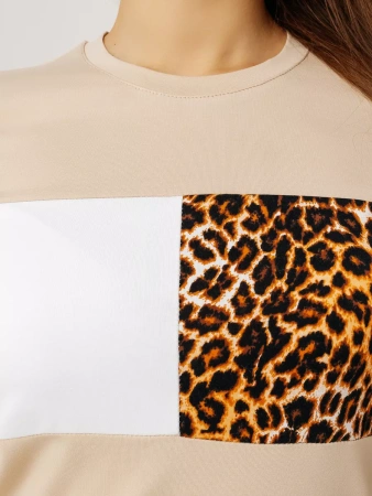 Лонгслив женский облегающий с принтом дк573