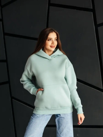 Однотонное худи с начесом
