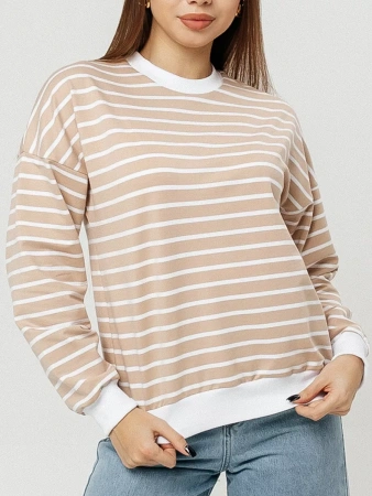 Кофта в полоску нарядная больших размеров джемпер