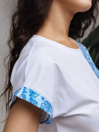 Футболка хлопок с принтом нарядная больших размеров