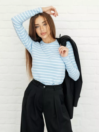 Лонгслив тельняшка большого размера джемпер