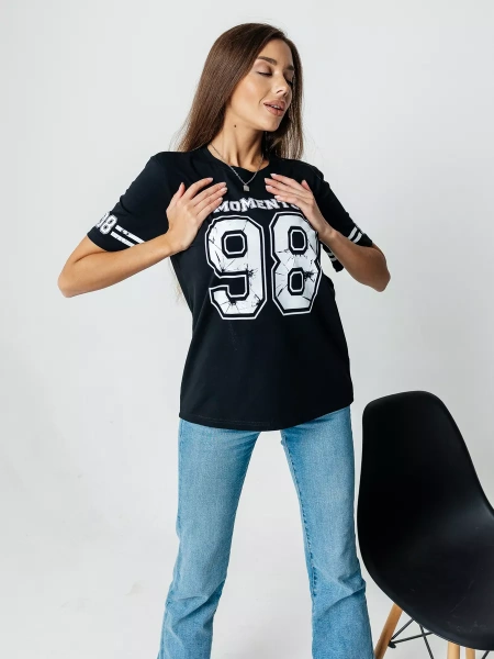 Футболка спортивная с принтом больших размеров хлопок