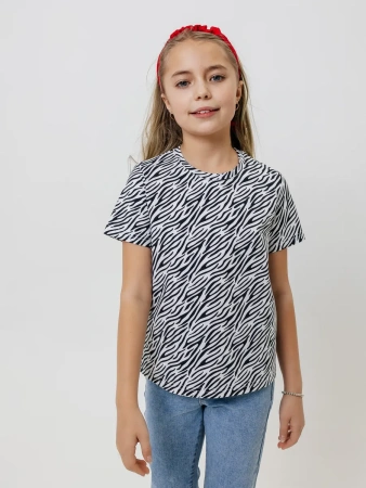 Футболка для девочки с принтом хлопок летняя пляжная