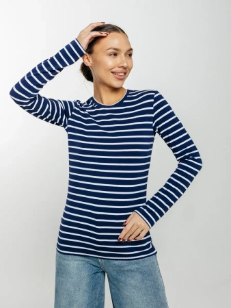 Лонгслив тельняшка большого размера джемпер