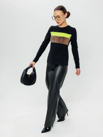 Лонгслив женский облегающий с принтом дк573