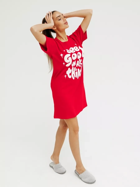 Ночная сорочка женская хлопок домашнее платье