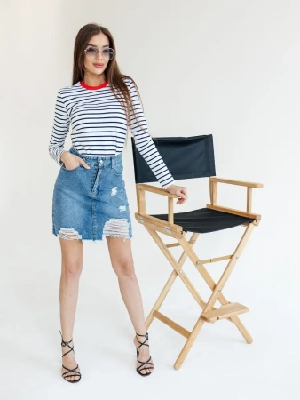 Лонгслив тельняшка большого размера джемпер