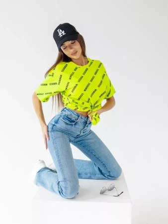 Футболка оверсайз с принтом большого размера