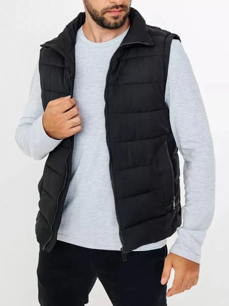 Лонгслив серый мужской с длинным рукавом