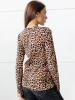 Лонгслив леопардовый женский облегающий с принтом дк571
