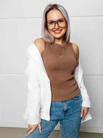 Топ под пиджак в рубчик спортивная майка МК558