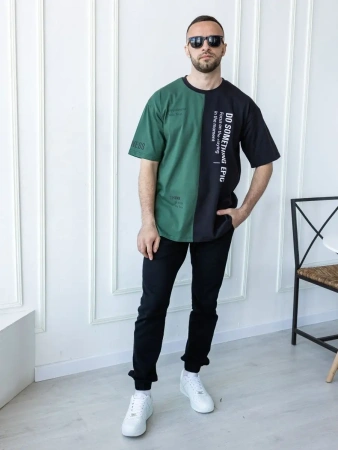 Футболка спортивная с принтом хлопок