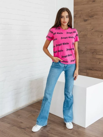 Футболка с принтом больших размеров новогодняя ФК561