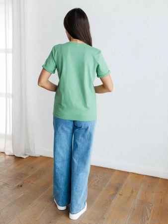 Футболка базовая хлопок с принтом больших размеров