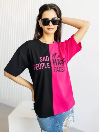 Футболка с принтом оверсайз больших размеров ФК531