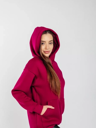 Однотонное худи с начесом