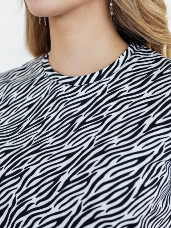 Футболка с принтом хлопок больших размеров новогодняя ФК561