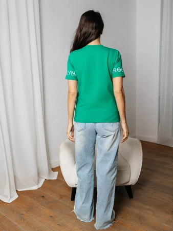 Футболка хлопок с принтом летняя больших размеров ФК562