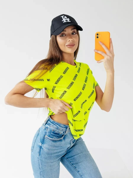 Футболка с принтом больших размеров новогодняя ФК561