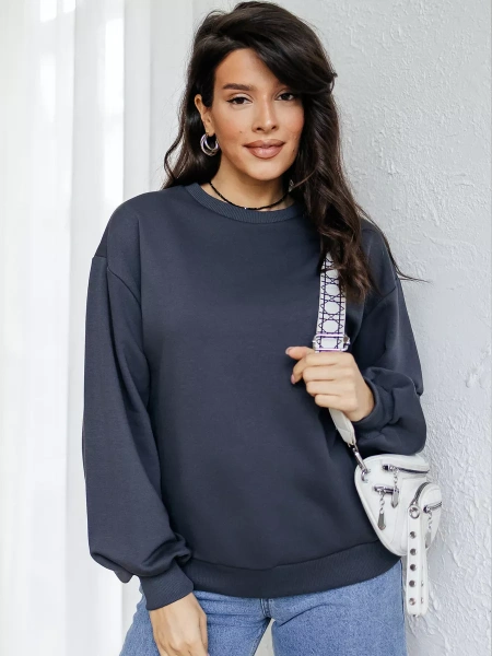 Свитшот женский оверсайз больших размеров ДФ545