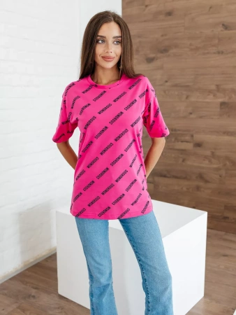 Футболка оверсайз с принтом большого размера