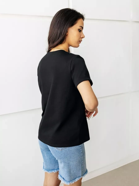 Футболка базовая хлопок с принтом больших размеров