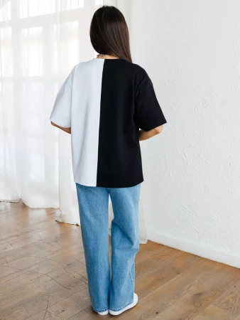 Футболка с принтом больших размеров спортивная ФК531