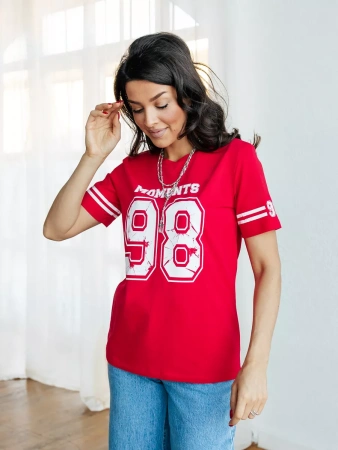 Футболка с принтом цифры больших размеров