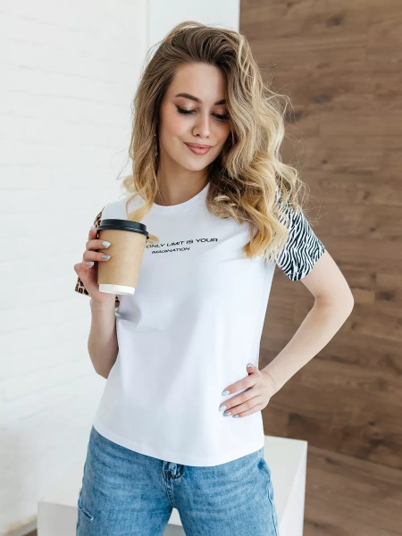 Футболка хлопок с принтом новогодняя больших размеров