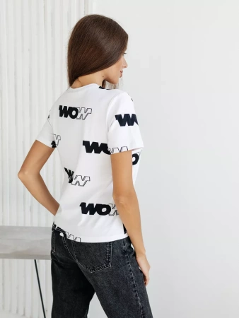 Футболка с принтом больших размеров новогодняя ФК561