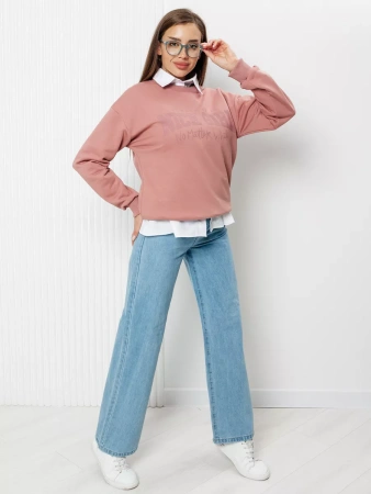 Свитшот женский толстовка больших размеров кофта ДФ579