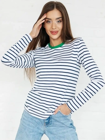 Лонгслив тельняшка большого размера джемпер