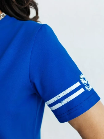 Футболка с принтом цифры больших размеров