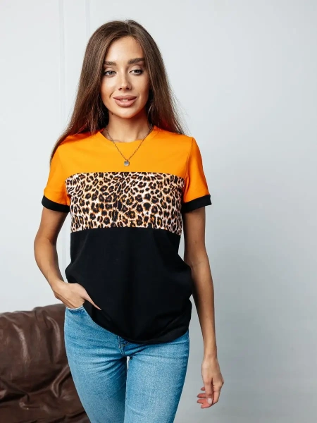 Футболка хлопок с принтом новогодняя больших размеров