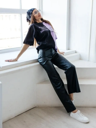 Футболка с принтом оверсайз больших размеров