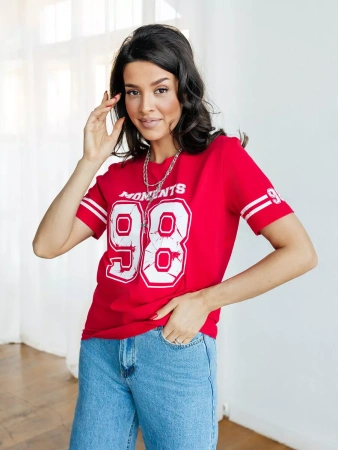 Футболка с принтом цифры больших размеров