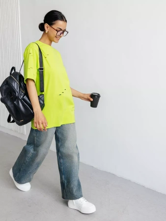 Футболка оверсайз большого размера с дырками