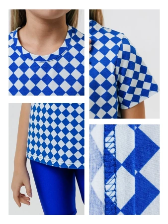 Футболка для девочки с принтом хлопок летняя пляжная