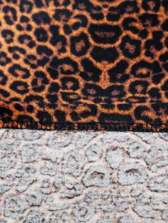 Лонгслив леопардовый женский облегающий с принтом дк571