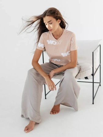 Футболка с принтом больших размеров новогодняя ФК561