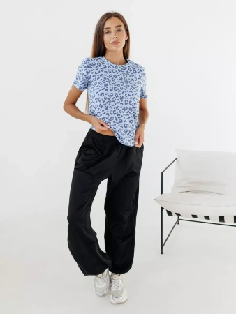 Футболка прямая с принтом хлопок больших размеров ФК561