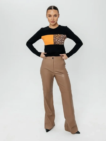 Лонгслив женский облегающий с принтом дк573